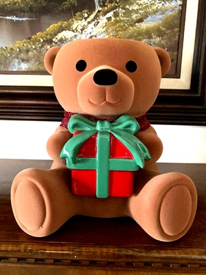 Bath & Body Works urso de Natal de cerâmica com presente suporte de vela 3-Wwick novo na caixa - Imagem 1 de 3