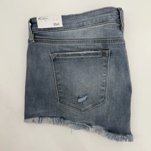 KanCan Distressed Low Rise Denim Shorts Damen Gr. 33 x 3 roher Saum 140536 NEU - Bild 1 von 9