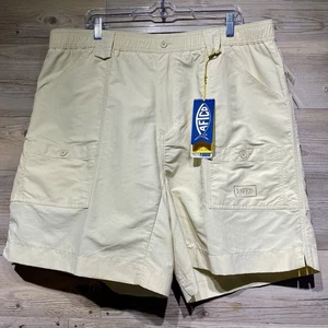 AFTCO Original Angelshorts Herren 42 8" Schrittlänge klassische Passform Nylon 7 Taschen creme - Bild 1 von 10