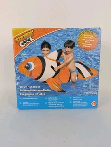 NEW Toys R Us Sizzlin Cool Inflatable Clown Fish Rider NIB 58"x34"x27" SEALED - Picture 1 of 5