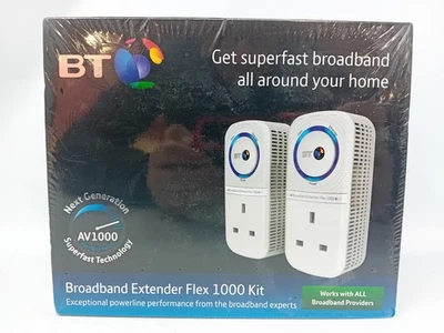 BT Broadband Extender Flex 1000 Powerline Adapters - New & Sealed #H2 - Image 1 of 4