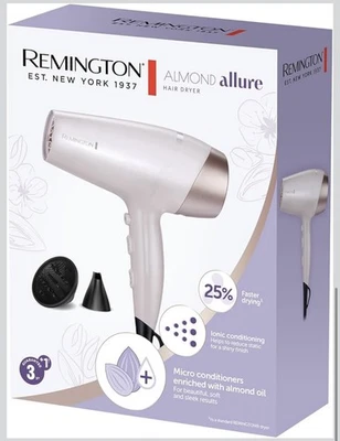 Remington Hair Dryer Almond Allure Series 6 Heat Settings, Ceramic Coating D4807 - Image 1 of 4
