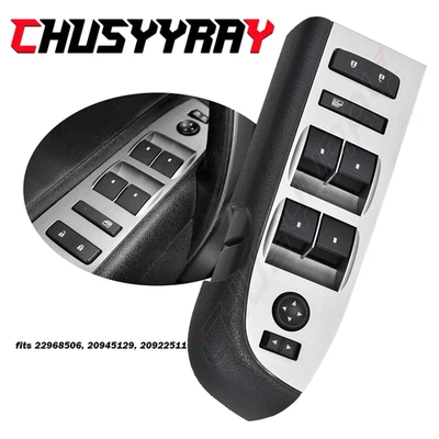 Cubierta de panel de bisel de interruptor maestro de ventana compatible con GMC Sierra 3500 HD 2010-2014 Foto 1 de 4