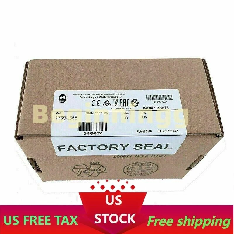 New Allen Bradley 1769-L35E SER A CompactLogix 1.5 MB ENet Controller 1769L35E - Image 1 of 1
