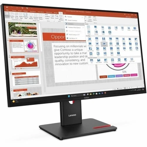 Lenovo 64A5MAT6US LED Monitor - ThinkVision T27 40 27" Class Full HD - Image 1 of 1