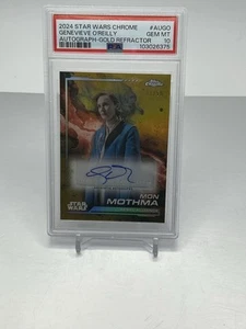 2024 Topps Star Wars Chrome Autograph Mon Mothma Genevieve O’reilly Gold PSA 10 - Bild 1 von 2