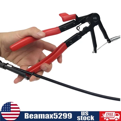 2FT Flexible Wire Long Reach Hose Clamp Pliers Fuel Oil Water Hose Auto Tool - Image 1 of 4