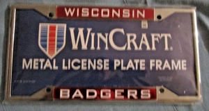 Win Craft Wisconsin Badgers Metal License Plate Frame - Picture 1 of 4