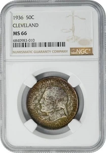 1936 Cleveland Half 50c MS66 NGC 949988-7 - Picture 1 of 4