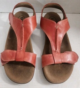 Taos Damen Sandalen Größe 11 Orange The Show Premium Leder Riemchen - Bild 1 von 7