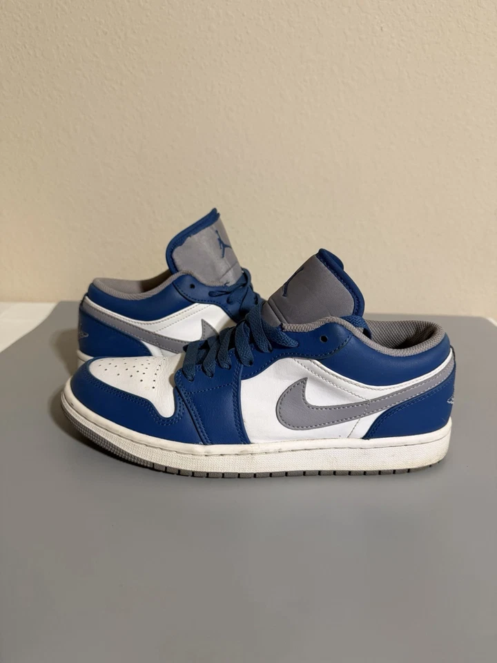 Zapatilla deportiva Air Jordan 1 Low 2023 'True Blue Cement' talla 8,5 azul/blanco/gris Foto 1 de 4