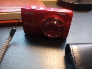 Nikon COOLPIX S6300 16 Megapixels Red Digital Camera 10X Zoom WiFi - Working - Picture 1 of 20