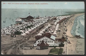 1908 Coronado Beach, California "Tent City" Post Card - Picture 1 of 1
