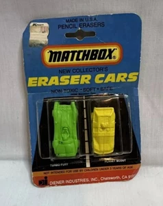 Vintage Neu in Verpackung Matchbox #9380 Serie 3 Radiergummi Autos - Bild 1 von 2