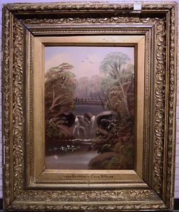 Antique Oil Painting British Rural Landscape - Picture 1 of 9