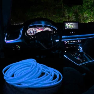 2m Blue LED Car Interior Decorative Atmosphere Wire Strip Light Accessories US - Picture 1 of 12