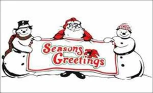 flaggenmeer®  Flagge Weihnachten Seasons Greetings 80 g/m² - Bild 1 von 4