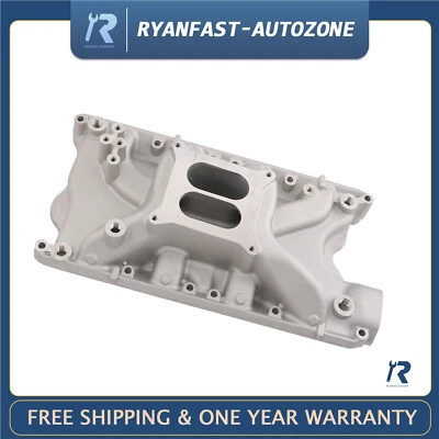 NUEVO colector de admisión aluminio plano doble 84023 apto para Ford Lincoln Mercury Foto 1 de 4