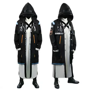 Arknights Doctor Cosplay Costume Hooded Cloak Coat Underwear Pants Cross Strap - Picture 1 of 18