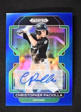 2022 Prizm Draft Picks Baseball Base Auto Blue #PDP86 Christopher Paciolla /99