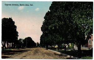 Tarjeta postal vintage de Cypress Avenue Santa Ana California Western Pub. & Novedad - Imagen 1 de 2