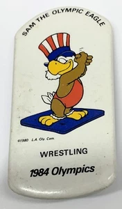 E277 OLYMPIADE ANSTECKNADEL HINTEN, U.S.A. WRESTLING, 1984 - Bild 1 von 2