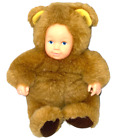 Poupée peluche animal vintage 1998 Anne Geddes bébé ours en peluche remplie de haricots 8 pouces