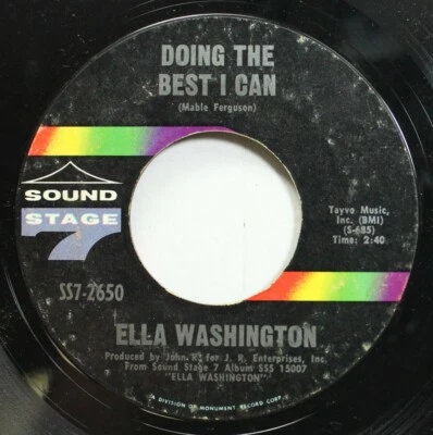 Soul 45 Ella Washington - Doing The Best I Can / Sweeter And Sweeter (Ray, Ray, - Image 1 of 2