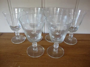 Set Of 6 Vintage Fleur-De-Lys Fleur-De-Lis Port Sherry Liqueur Glasses - Picture 1 of 6