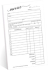 Stylish Script 2-Part Carbonless Invoice Form Pad / 50 Sets / 5.5" X 8.5" Carbon