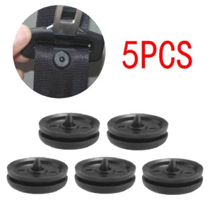 5X Car Black Seat Belt Clip Stopper Buckle Button Fastener Safety Accessories - Picture 1 of 7