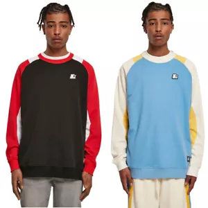 Starter Laser Crew Pullover Sweater Jumper Sweatshirt Top Regular Fit Multicoloured - Picture 1 of 25
