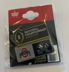 2024-2025 National Championship Ohio State Notre Dame CFP Lapel  NEW - Picture 1 of 2