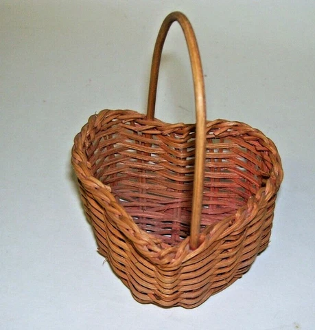Heart Shape Basket Vintage Miniature Cover