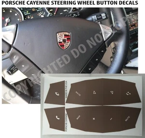 Porsche Cayenne Worn Button Repair Decals Stickers in Havana Brown Biege - Picture 1 of 4