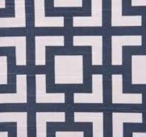 Premier Prints Gigi Slub Navy White Print Cotton Drapery Upholstery - Picture 1 of 2