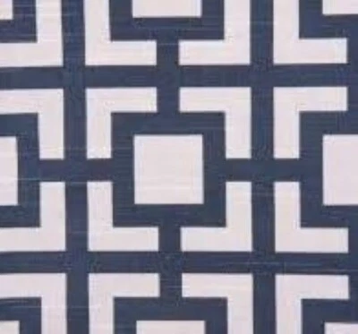 Premier Prints Gigi Slub Navy  White  Print  Cotton  Drapery Upholstery - Image 1 of 2