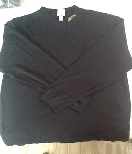 Black Crew Neck heavy TShirt, Long Sleeve, XL,100% cotton, Thomas Fogarty Winery - Picture 1 of 2