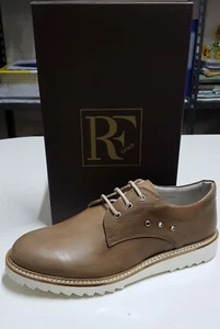 R. FERRINI Scarpa da uomo Casual Pelle col. Camel Made in Italy  N° 41 - Foto 1 di 3