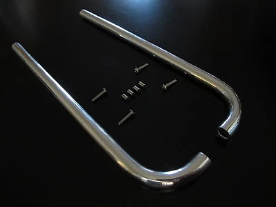 New Pair Polish Exhaust Pipe Stack Tube Tamiya RC 1/14 King Grand Hauler Truck - Image 1 of 2