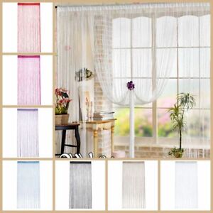 Shiny String Curtain Solid Color Thread Curtains   Home Decoration