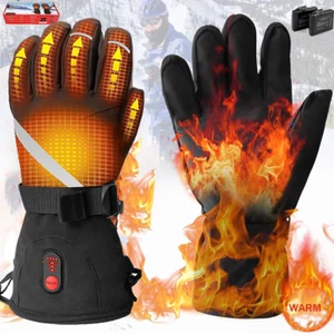 Electric Heated Gloves Men & Women Touchscreen Winter Warm Rechargeable Mittens - Picture 1 of 10