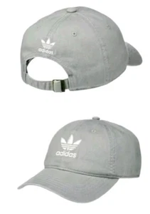 Adidas Women Originals Relaxed Strap Back Cap Hat Grey - Picture 1 of 5