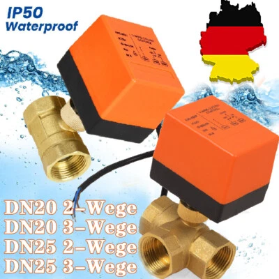 230V 2/3 Wege Ventil Zonenventil Elektrisch Kugelventil 1" 3/4" Motorkugelhahn  - Bild 1 von 4