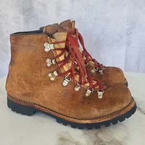 Stivali da trekking/alpinismo vintage non marcati x Vibram Montagnabloc scamosciati uomo 11 - Foto 1 di 17