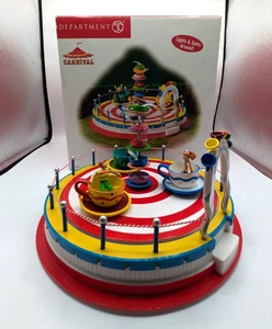 Department 56 Carnival Twirling Tea Cups Christmas Village with Box Works - Picture 1 of 10