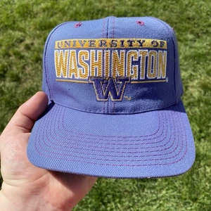 Cappello Vintage Sports Specialties Washington Huskies Viola SnapBack Calcio Lana - Foto 1 di 11