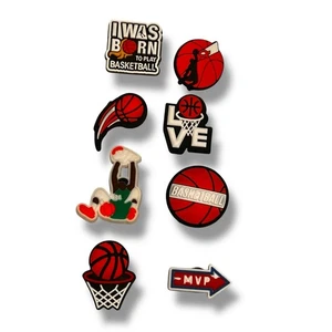 8 Dijes para Zapatos Deportivos de Baloncesto Croc Jibbit Decoración Nuevos sin Etiquetas B-11 - Imagen 1 de 4