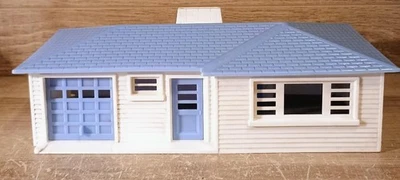 Plasticville Blue & White Ranch House Building Kit RH-1 No Box Bachmann - Image 1 of 4