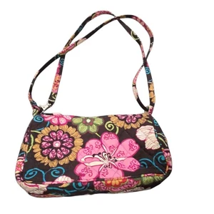 Vera Bradley Blumen Mini Schultertasche Handtasche 2-Wege Schulter Crossbody 8"x21/2"x41/2" - Bild 1 von 11